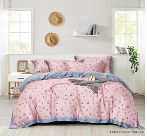 Parure de <span class=keywords><strong>lit</strong></span> en tissu tencel 100%, ensemble de literie avec motifs imprimés personnalisés, housse de <span class=keywords><strong>couette</strong></span> - Product Image 4