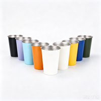 Mug isotherme portable en acier inoxydable 480 ml pour voyage en extérieur, camping, bière, thé ou autres boissons