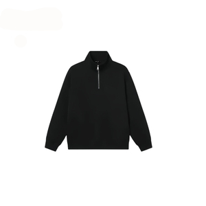 Alta calidad 500GSM media <span class=keywords><strong>cremallera</strong></span> soporte <span class=keywords><strong>cuello</strong></span> impresión personalizada algodón hombres sudaderas - Product Image 3
