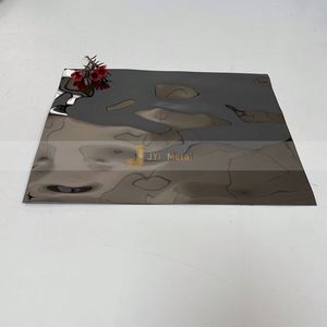 Plaque décorative murale et de plafond en acier inoxydable 304 M14, effet miroir, ondulé, martelé, pliage, découpe, soudage, épaisseur personnalisée - Product Image 6
