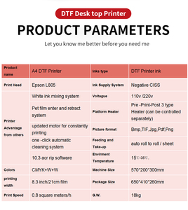 Kit de Conversión DTF de Venta de Fábrica, Kit DTF <span class=keywords><strong>L805</strong></span>, <span class=keywords><strong>Impresora</strong></span> DTF A4 para <span class=keywords><strong>L805</strong></span> con Horno de Secado y Plancha de Calor - Product Image 5