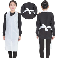 Tablier jetable en polyéthylène gaufré imperméable pour restaurant, vente en gros OEM