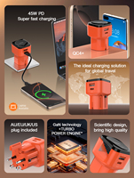 Cargador Universal Mini GaN Todo en Uno LDNIO Q2420, Precio de Fábrica, 45W, Adaptador de Viaje Global con Enchufes EU/UK/US/AU