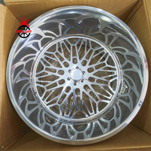 Rines Personalizados Cromados de 20" 22" 24" 26" 28" 30" para Camionetas, con Tapas Giratorias, para Chevy, Dodge, Ford, GMC - Product Image 4