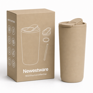 Mug de voyage isotherme Road Trip 16oz avec revêtement intérieur, double couvercle <span class=keywords><strong>pop</strong></span>-up, compatible porte-gobelet - Product Image 1