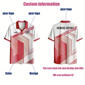 Groothandel Golfshirts Unisex Sportshirts Custom Sublimatie Jersey Tennis Badminton Aanpasbare Performance Polo's - Product Image 5