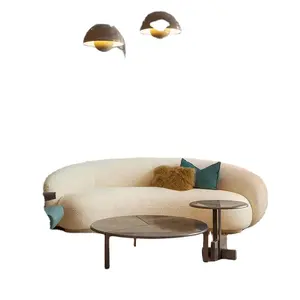 Полукруглая изогнутая секционная диван для гостиной современная бархатная ткань петле Julep диван