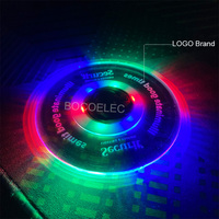 Bestseller Halloween Abschlussfeier Neujahr Schulanfang LED-Beleuchtete Untersetzer 7 Mehrfarbige Acryl-Untersetzer für Partys Hochzeiten