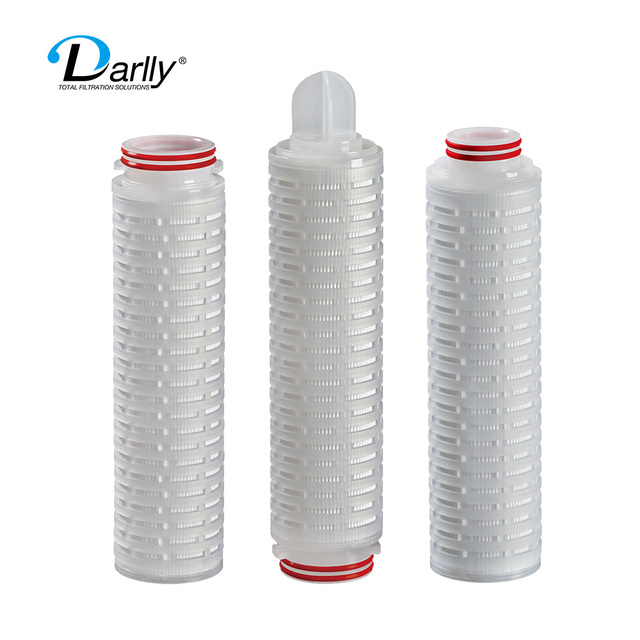 Hangzhou for Darlly High Quality PES Pleated Filter Cartridge 0.2 Membrane Filters 10/20/30/40'' Sterile Filter Supplies