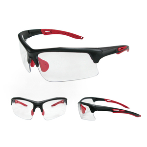 Lunettes de sécurité CE EN166 avec coussinet nasal PVC souple, barre de sourcils TPR et lentilles PC résistantes aux impacts - Product Image 6