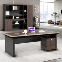 Bureau de direction moderne en panneaux de bois de luxe, mobilier commercial, assemblage facile, extensible en L, écologique, simple, ML