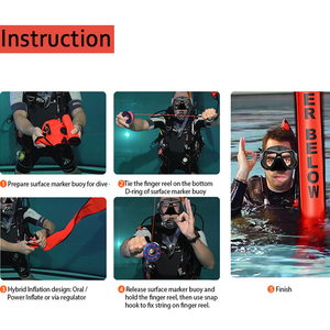 Equipo de Buceo, alta visibilidad, personalizado, marcador de superficie inflable, boya SMB para buceador - Product Image 6