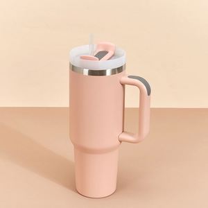 Gobelet isotherme de voyage pour voiture H2.0 avec poignée, 40 oz, couvercle, paille, antidérapant, OEM ODM, logo personnalisé - Product Image 3