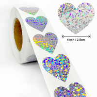 Autocollants en rouleau de feuille de logo personnalisé étiquettes laser holographique imperméables imprimant des autocollants d'emballage de cadeau de bricolage