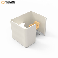 Station de travail de centre d'appels de bureau unique au design moderne Cloison de séparation de bureau insonorisée et durable pour l'utilisation du centre d'appels de bureau