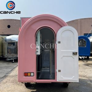 Camion de restauration mobile vintage en acier inoxydable multifonctionnel pour café, desserts, snacks, restauration rapide, logo personnalisé pour - Product Image 6