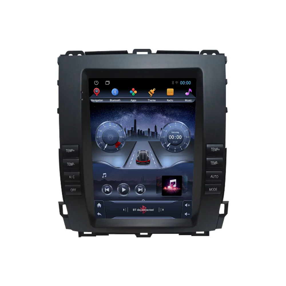 Für Toyota Prado 2003-2009 hohe Double-Din-Autostereo 2 Din Android Autoradio MP5 Player AutoAudio Auto-DVD-Player Navigation GPS