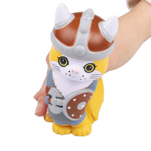 Pu <b>Foam</b> Viking Cat Toy Animal Figure Office Decor <b>Craft</b> Gift - Product Image 4