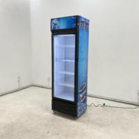 Réfrigérateur vertical commercial à température unique, refroidissement par compresseur, éclairage LED, économe en énergie, contrôle numérique, serrure de porte
