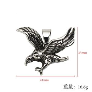 Collar con Colgante de Águila Alada de Acero Inoxidable Unisex al por Mayor, Estilo Vintage, Chapado en Oro de 18K, Colgantes de Animales Salvajes - Product Image 5