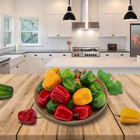 Kunstmatige mini paprika, levensechte simulatie paprika, nep paprika decoratie voor huis, keuken, kast, feest, bruiloft