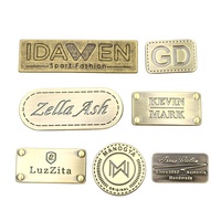 Plaque métallique personnalisée avec logo gravé, étiquette en alliage métallique pour accessoires de maroquinerie