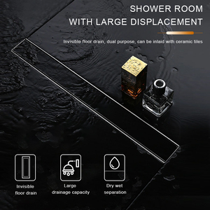 ניקוז רצפה לאמבטיה מודרני בהתאמה אישית של JRUIZ, 30 ס\\\"מ, נירוסטה 304 מלוטשת, תוצרת OEM, בעל תקן CE, נגד ריחות, עם תכונת ניקוז למקלחת, אחריות 5 שנים - Product Image 5