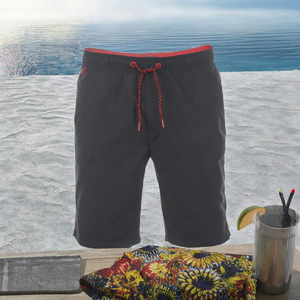 Maillots de bain pour hommes, noir et rouge, taille élastique, short de plage, pantalon de natation, 3XL - Product Image 3