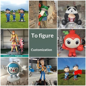 Escultura de Mascota de Dibujos Animados de FRP, Figura Personalizada, Muñeco para Decoración de Centros Comerciales, Paisajismo Interior y Exterior, Exhibición Atractiva, Semi-Artesanal - Product Image 3
