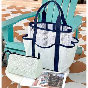 Customized New Handheld Mesh Travel Cosmetics <b>Storage</b> Bag Personalized <b>Makeup</b> Beach Bag - Product Image 2