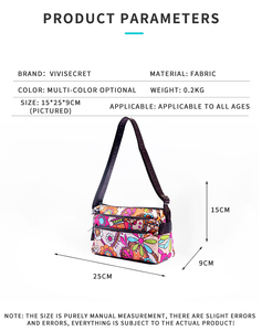 Sac à bandoulière personnalisé pour femme, sac à bandoulière à sangle unique, sac messager en tissu polyester pour fille - Product Image 2