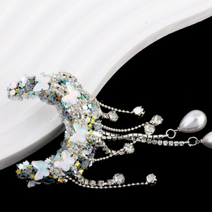 Perle Decorative Moon & Bow, Charm con Strass <span class=keywords><strong>e</strong></span> Perle per Penne Fai-da-Te - Product Image 6