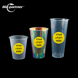 Gobelet jetable en plastique transparent PP de qualité alimentaire pour boba, crème glacée, <span class=keywords><strong>yaourt</strong></span>, lait, avec couvercle - Product Image 1