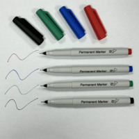 Proveedores de fábrica 4 colores Fineliner Tip Marcador permanente Juego de papelería de secado rápido