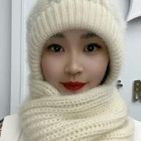 Bonnet écharpe d'hiver chaud, élastique et doux pour la protection des oreilles.