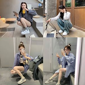 <span class=keywords><strong>Sneakers</strong></span> Casual da <span class=keywords><strong>Donna</strong></span> in Morbida Pelle Bovina <span class=keywords><strong>con</strong></span> <span class=keywords><strong>Velcro</strong></span>, Suola Spessa e Rialzo Interno, Versatili e alla Moda - Product Image 2