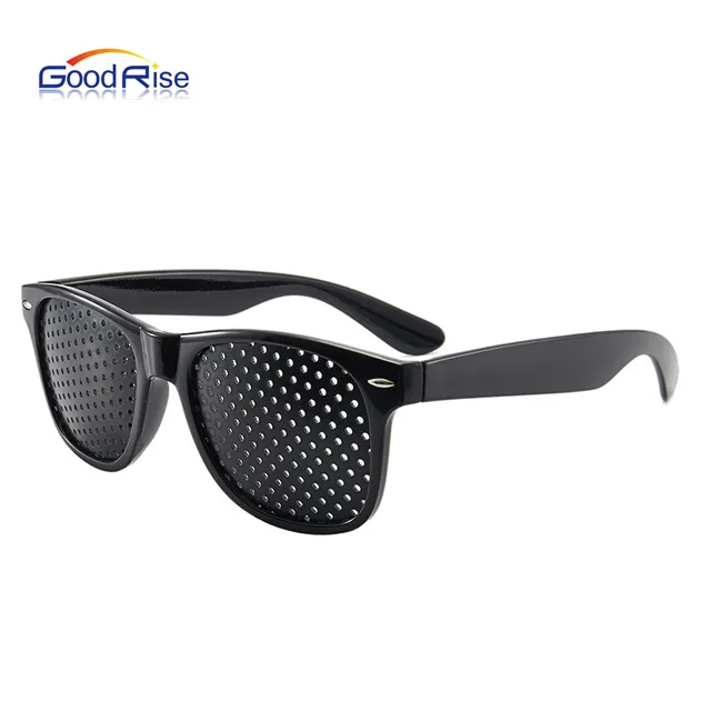 Wholesale Custom Logo Promotional Pin Hole Sun Glasses PC Cheap Party Pinhole Eyewear Sunglasses