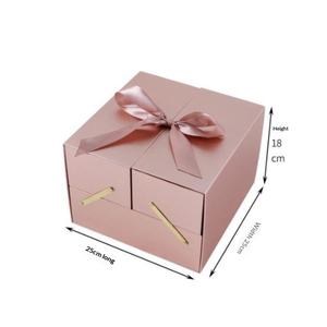 <span class=keywords><strong>Caja</strong></span> de Regalo de Flores en Forma de Corazón de Diseño Nuevo y Lujoso, <span class=keywords><strong>Caja</strong></span> de Flores Rígida y Duradera para el Día de San Valentín <span class=keywords><strong>con</strong></span> Inserto de Espuma, Te Amo - Product Image 4