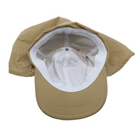 Topi Baseball Anti Air Sporty Dobby Unisex Outdoor untuk Memancing UV 50+ Bernapas dengan Penutup Leher 100% Poliester Bordir 3D