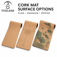 Matras Yoga Anti Selip Yugaland Commercial Chain Cork untuk Latihan Profesional di Gym Grosir