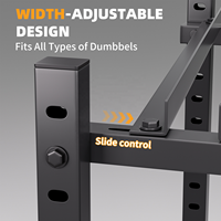 PINJIAN Support de rangement multi-niveaux triangulaire pour haltères et kettlebells