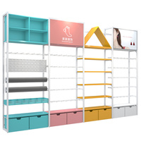 Custom Size Store Display Rack Blue Multi-item Display Stand Convenience Stores Boutique Shelving