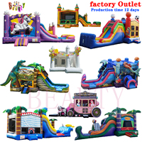 Château Gonflable Commercial en PVC Blanc Personnalisable pour Adultes, Combo Extérieur avec Toboggan Aquatique pour Fêtes d'Enfants