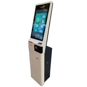 Kiosk máquina de venda de bilhete de cinema, montagem de piso automática com leitor de código qr, leitor de cartões de crédito