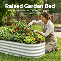 Bac à légumes surélevé modulaire en métal pour plantes à racines profondes, fleurs, pots de fleurs, bacs de jardin galvanisés