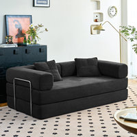 Canapé-lit convertible pliable de 81,6 pouces, taille king, avec 2 oreillers, pour salon et hôtel