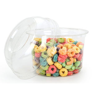 ชามสลัดพร้อมฝาโดมพลาสติกใส PET ขนาด117มม. ใช้ซ้ำได้12/16/24ออนซ์ขนม/นมช็อคโกแลตสำหรับจัดเก็บอาหารสำเร็จรูป - Product Image 6