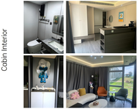 Capsule spatiale de glamping, maison préfabriquée modulaire, cabane étanche et isolée pour hôtel-resort, Airbnb, location