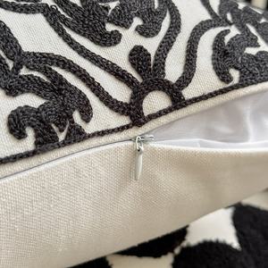 Modern 18*18 inç kare Polyester yastık örtüsü ev dekor kırmızı beyaz fas geometrik tek yastık kılıfı - Product Image 4