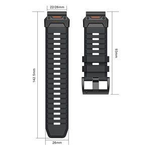 Bracelet en fluororubber pour montre connectée <span class=keywords><strong>Garmin</strong></span> Fenix 8 E 7X <span class=keywords><strong>7</strong></span> Pro <span class=keywords><strong>Epix</strong></span> Pro Gen 2 Enduro 3 QuickFit 22 mm 26 mm - Product Image 5